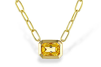 C311-23977: NECKLACE .86 CITRINE (18")