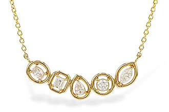 C311-24831: NECKLACE .50 TW FANCY CUT DIAS (18")