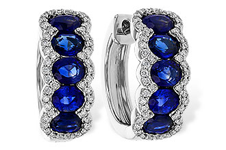 C311-25731: EARRINGS 2.32 TW SAPPHIRE 2.57 TGW
