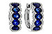 C311-25731: EARRINGS 2.32 TW SAPPHIRE 2.57 TGW