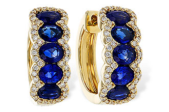 C311-25731: EARRINGS 2.32 TW SAPPHIRE 2.57 TGW
