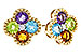 C311-26677: EARRINGS 1.88 SEMI-PREC (AMY,BT,CIT,PER) 1.93 TGW