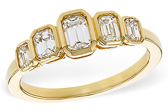 C311-26695: LDS DIA WED RG .90 TW EMERALD CUTS