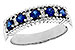 C311-26704: LDS WED RG .64 TW SAPPHIRE .76 TGW