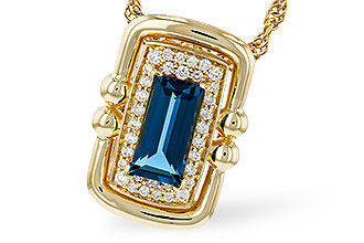C312-09404: NECK .84 LONDON BLUE TOPAZ .96 TGW (8x4MM LBT)