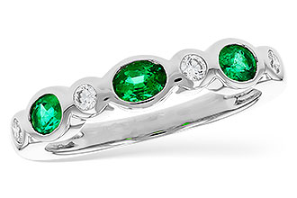 C312-09431: LDS WED RG .43 EMERALD .56 TGW