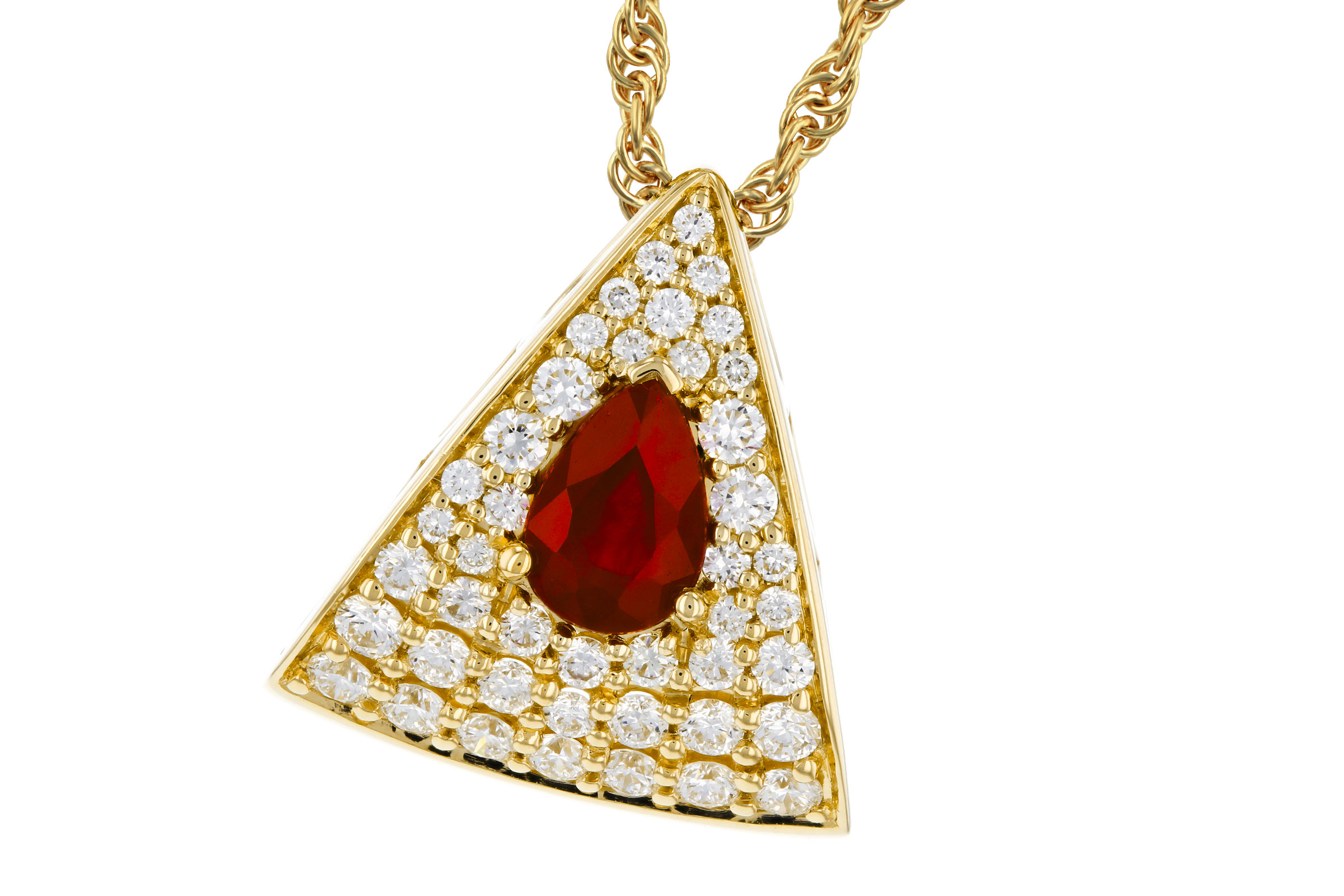 C312-11258: NECKLACE .46 RUBY .80 TGW (6x4MM RU)