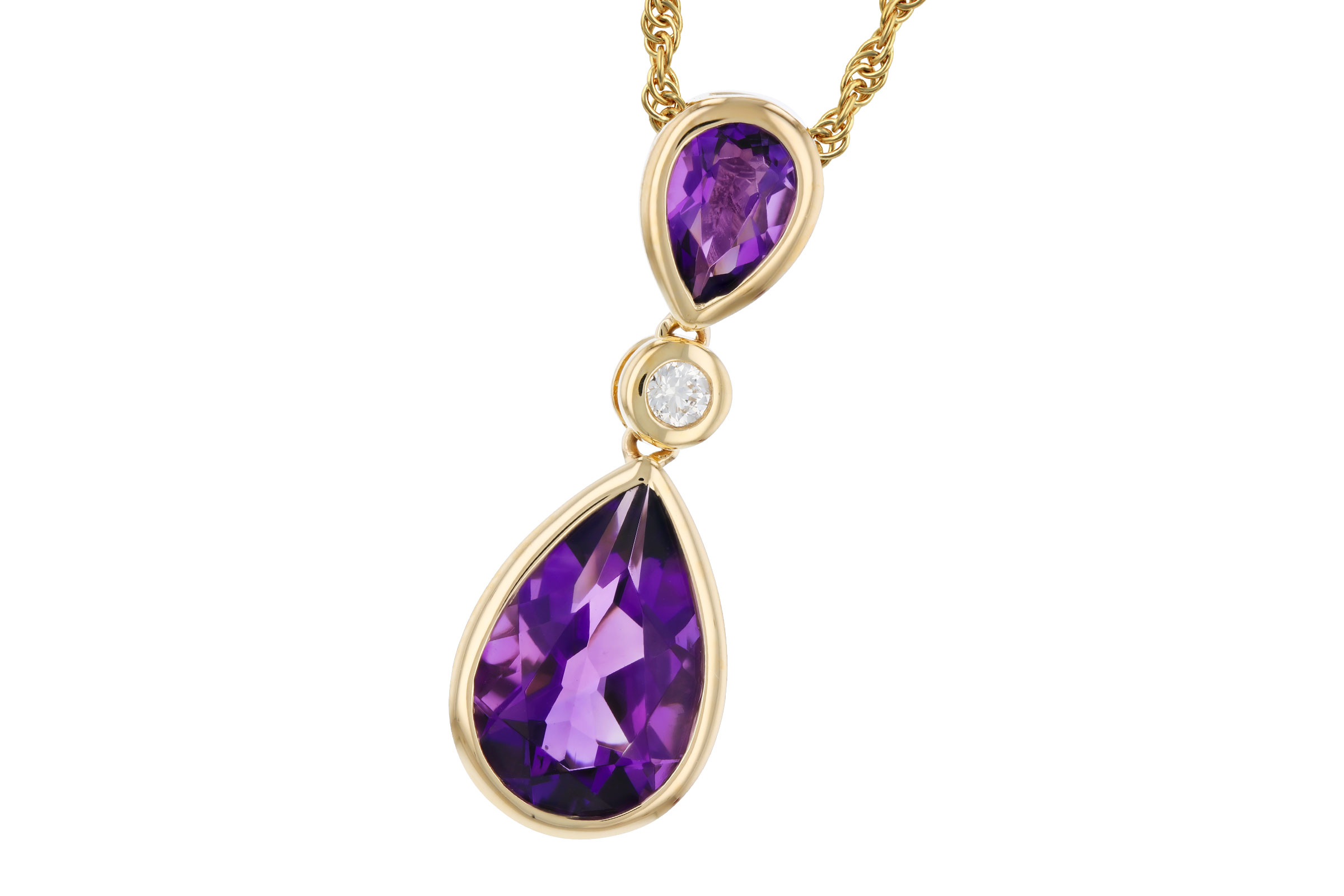C312-12095: NECKLACE 1.92 TW AMETHYST 1.96 TGW