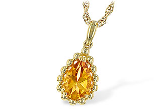D225-76704: NECKLACE 1.06 CT CITRINE