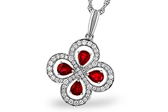 D311-20322: NECKLACE .68 RUBY TW .96 TGW