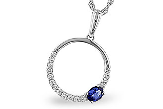 D311-21195: NECKLACE .28 SAPPHIRE .43 TGW