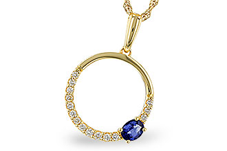 D311-21195: NECKLACE .28 SAPPHIRE .43 TGW