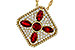D311-23013: NECKLACE .81 TW RUBY 1.12 TGW