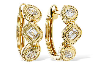 D311-25804: EARRINGS .42 TW FANCY CUT DIAS