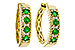 D311-26722: EARRINGS .33 TW EMERALD .45 TGW