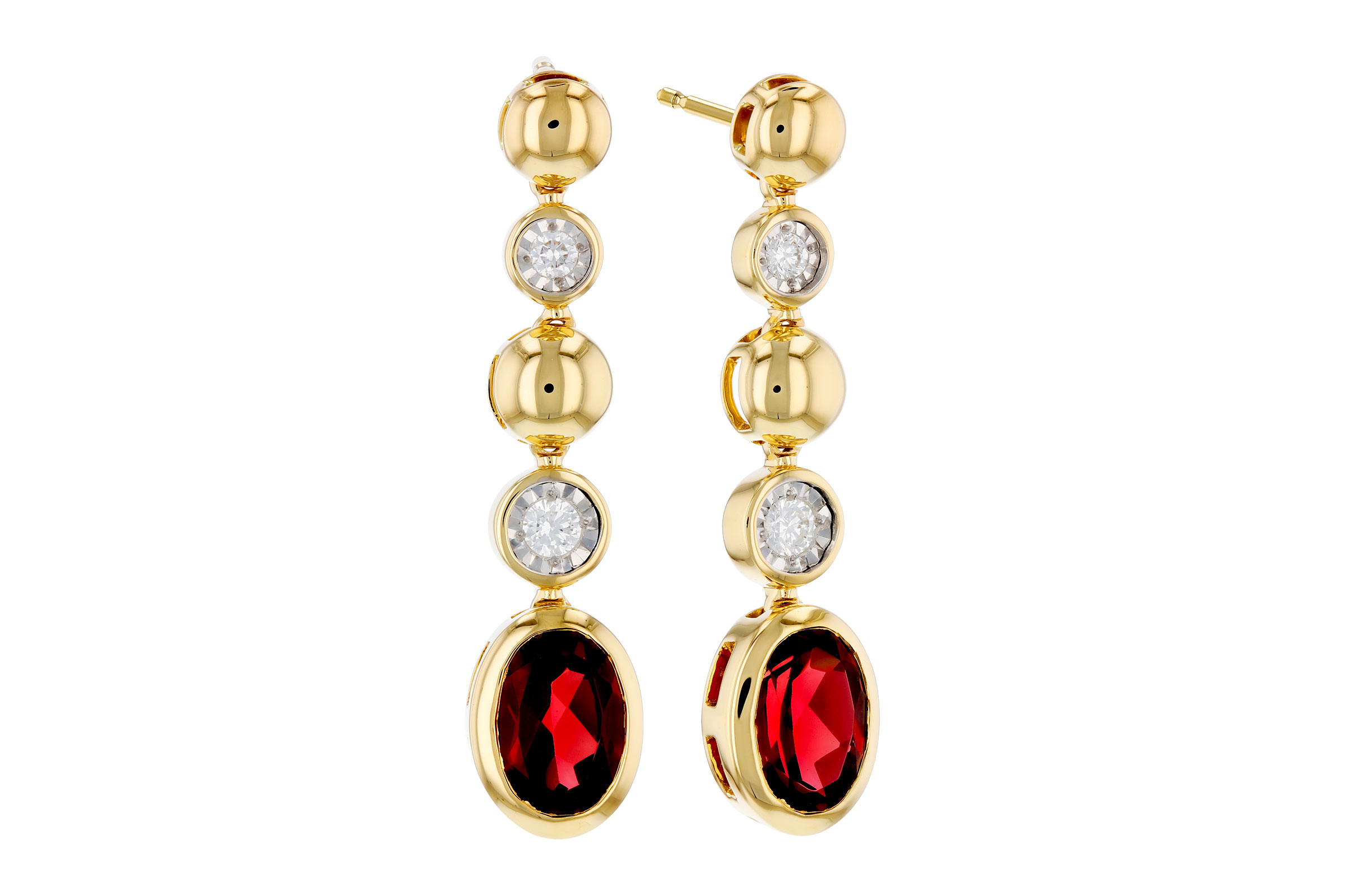 D312-10340: EARRINGS 1.76 TW GARNET 1.86 TGW