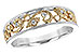 E223-96658: LDS WED RG WG SHANK/YG INSERT .05 TW