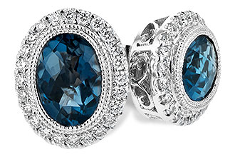 E225-73922: EARR 1.76 LONDON BLUE TOPAZ 2.01 TGW