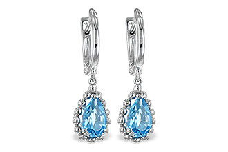 E225-76713: EARRING BLUE TOPAZ 1.70 TW