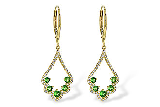 E226-63949: EARR .64 GREEN GARNET .98 TGW