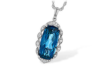 E226-64822: NECK 6.70 LONDON BLUE TOPAZ 6.81 TGW