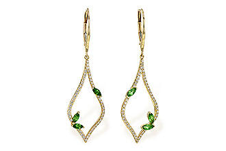 E226-69440: EARR .42 GREEN GARNET .77 TGW