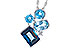 E309-43049: NECK 3.08 BLUE TOPAZ TW 3.11 TGW