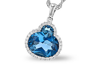 E309-43076: NECK 2.86 LONDON BLUE TOPAZ 3.00 TGW (10X8 OVAL)