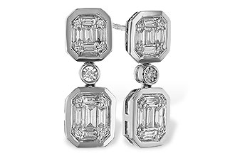 E311-18513: EARRINGS .38 BAG .45 TW