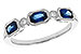 E311-20322: LDS WED RG .72 SAPPHIRE .77 TGW (4x3MM SAPP)