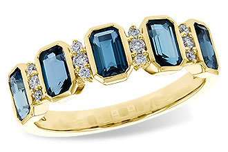 E311-21213: LDS RG 1.46 TW LONDON BLUE TOPAZ 1.58 TGW