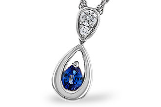 E311-21231: NECKLACE .21 SAPPHIRE .27 TGW (4x3 SAPP)