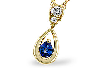 E311-21231: NECKLACE .21 SAPPHIRE .27 TGW (4x3 SAPP)