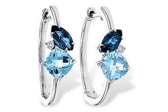 E311-22095: EARRINGS 1.82 TW BLUE TOPAZ 1.86 TGW