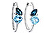 E311-22095: EARRINGS 1.82 TW BLUE TOPAZ 1.86 TGW