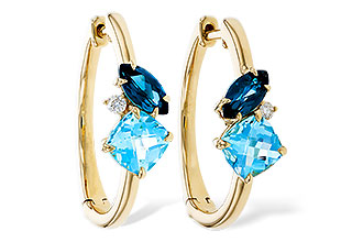 E311-22095: EARRINGS 1.82 TW BLUE TOPAZ 1.86 TGW