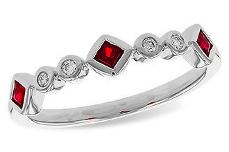 E311-22167: LDS WED RG .22 RUBY .27 TGW