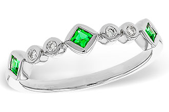 E311-23076: LDS WED RG .14 TW EMERALD .19 TGW