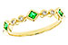 E311-23076: LDS WED RG .14 TW EMERALD .19 TGW