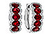 E311-24904: EARRINGS 2.20 TW RUBY 2.45 TGW