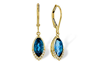 E311-25813: EARR 2.42 TW LONDON BLUE TOPAZ 2.50 TGW (9x5MM MQ)