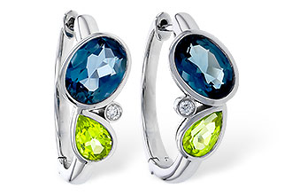 E311-26695: EARRINGS 2.97 SEMI-PREC (PER,LBT) 3.00 TGW