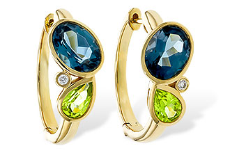 E311-26695: EARRINGS 2.97 SEMI-PREC (PER,LBT) 3.00 TGW