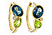 E311-26695: EARRINGS 2.97 SEMI-PREC (PER,LBT) 3.00 TGW