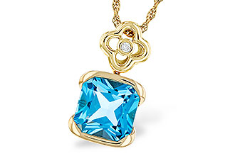 E312-09395: NECKLACE 3.50 BLUE TOPAZ 3.52 TGW (9MM BT)