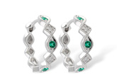 F223-01249: EARRINGS .13 EMERALD .18 TGW