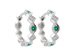 F223-01249: EARRINGS .13 EMERALD .18 TGW