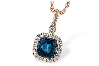 F225-73913: NECK 1.63 LONDON BLUE TOPAZ 1.80 TGW (7MM LBT)