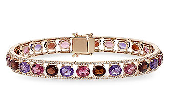 F225-74840: BRACELET 14.94 SEMI PREC (AMY,GT,PT) 15.95 TGW