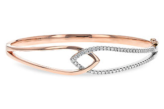 F225-80349: BANGLE BRACELET .50 TW (ROSE & WG)